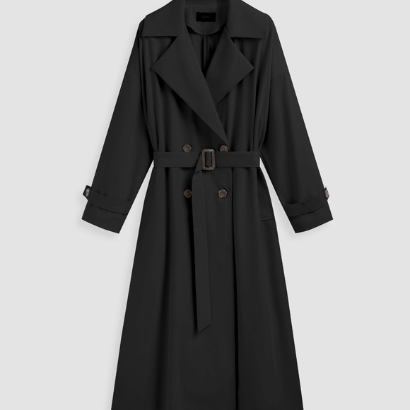 Cider trench coat full length Black Small - Picture 4 of 11